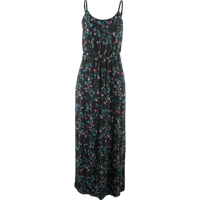 bonprix Floral Print Sleeveless Maxi Dress - Black Floral