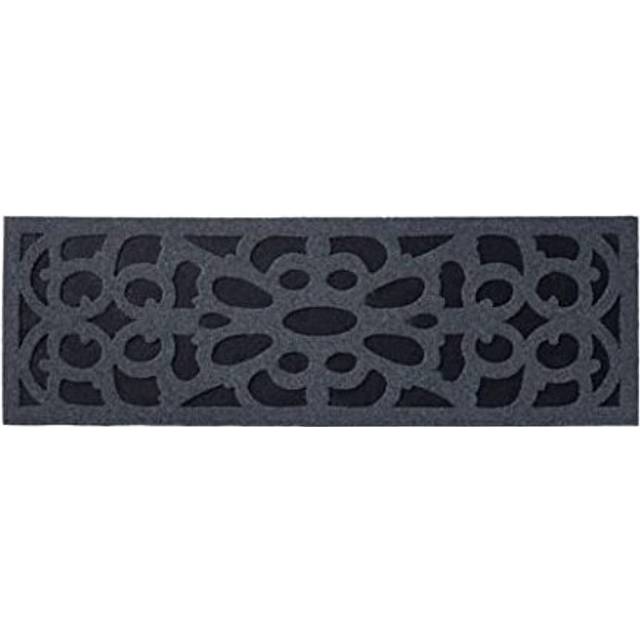 Non-Slip Barrier Doormat Eco-Friendly Scrape Outdoor/Indoor Drainage Door Mat, Grey, (75x25cm) Narrow