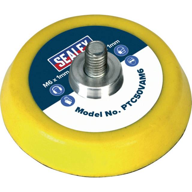 50mm Hook and Loop Backing Pad - M6 x 1mm Thread - Angle Grinder Backing Disc