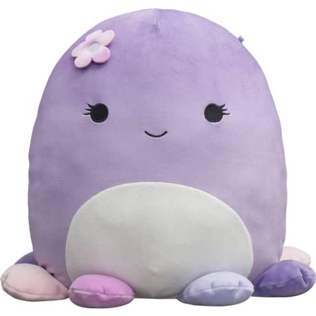 Squishmallows Original 14-Inch Beula Purple Octopus with Multicolored