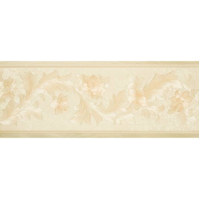Bazemore Floral Wallpaper Border - Cream (1,000cm L X 18cm W)