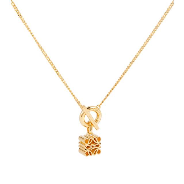 Loewe Anagram 24kt gold-plated sterling silver necklace (One Size)