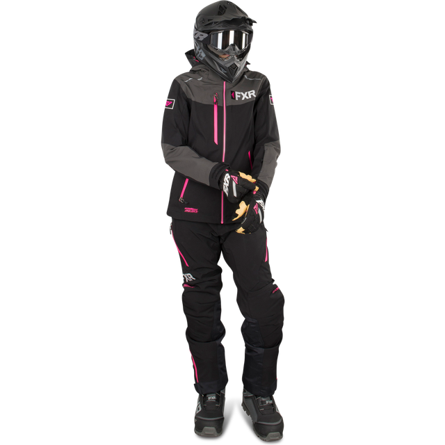 FXR Elevation Lite Dri-Link Women's 2-Piece Overalls Black/FuchsiaXS/S (XS/S)