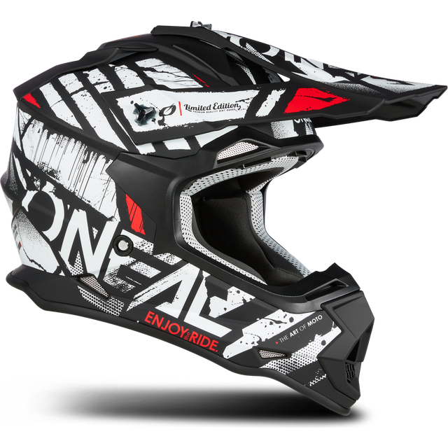 O'Neal 2SRS GLITCH V.23 Crosshjälm Svart-Vit