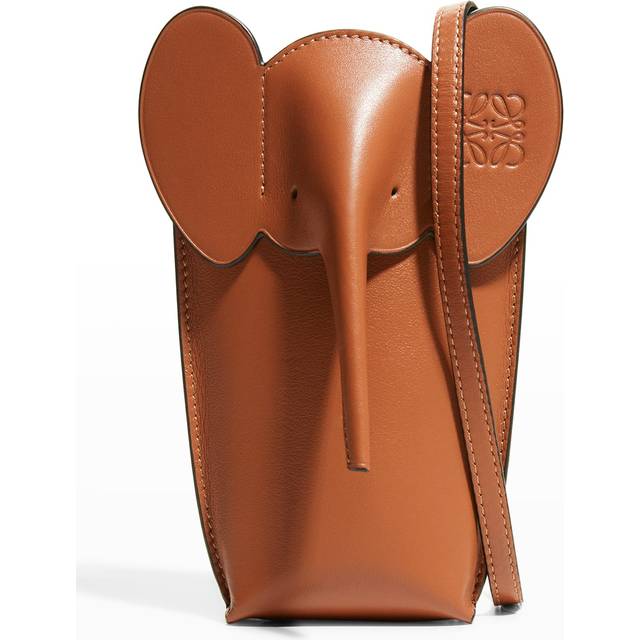 Loewe Elephant Pocket leather crossbody bag - brown (One Size)