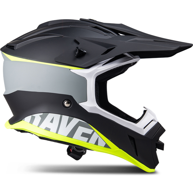 Raven Airborne Evo Crosshjälm Mattsvart-Gul