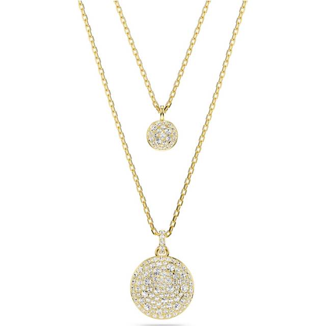 Swarovski Meteora Gold Tone Plated Layered Pendant Necklace 5683442