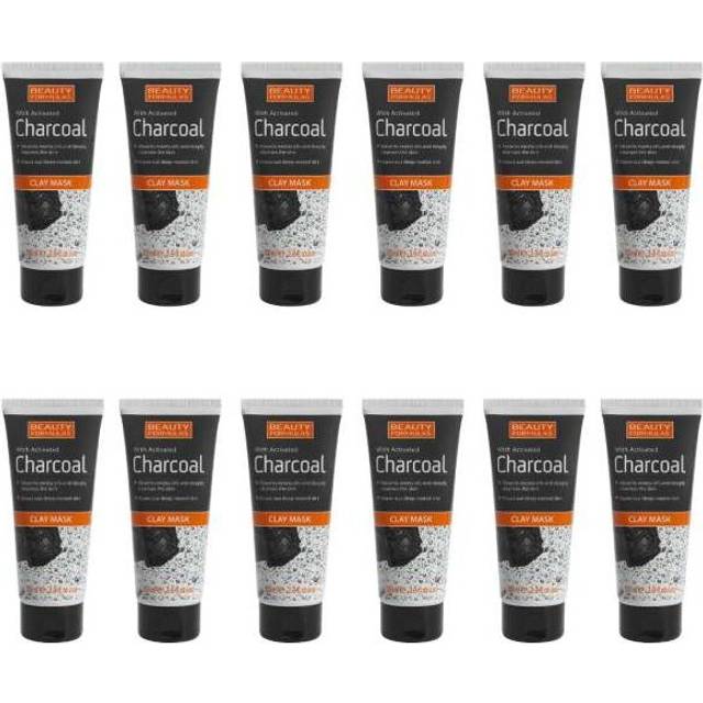 Beauty Formulas With Activated Charcoal Clay Mask 100 millitres (Pack of 12)