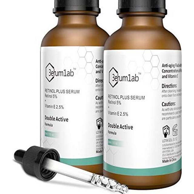 Retinol Serum High Strength for Face and Skin, Unique Double Active Ingredients of Retinol & Vitamin E, Synthetic Effect to Reduce Wrinkle, and Dark