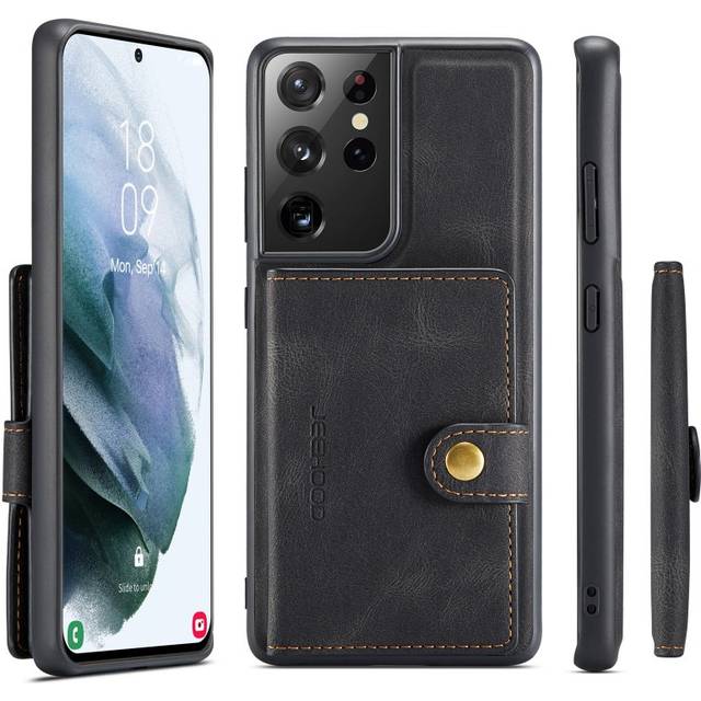 Samsung S21 Ultra Stöttåligt Skal med Magnetisk Korthållare JeeHood