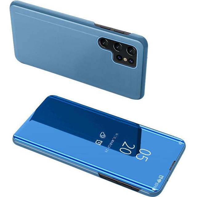 Galaxy S24 Ultra Fodral Clear View med Flap - Blå