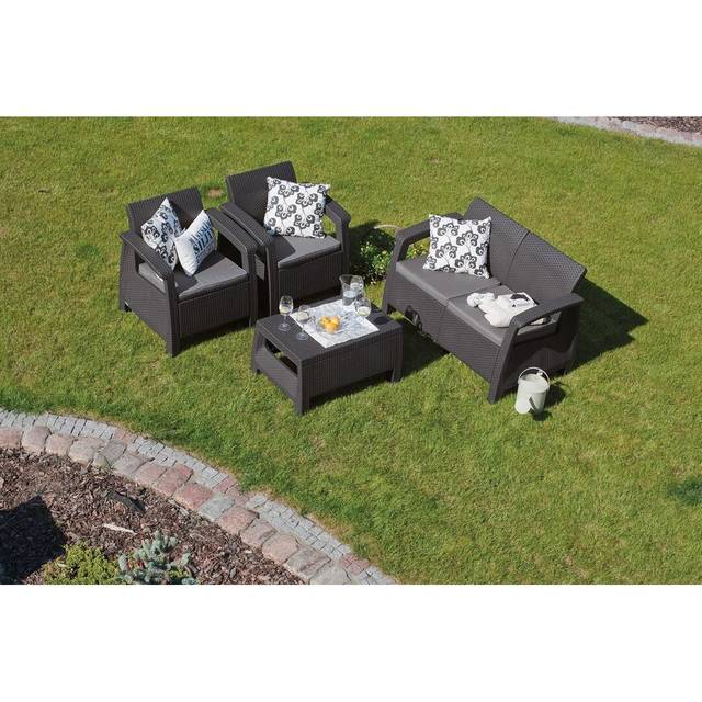 Lowe 4 - Person Seating Group with Cushions - Graphite (4)