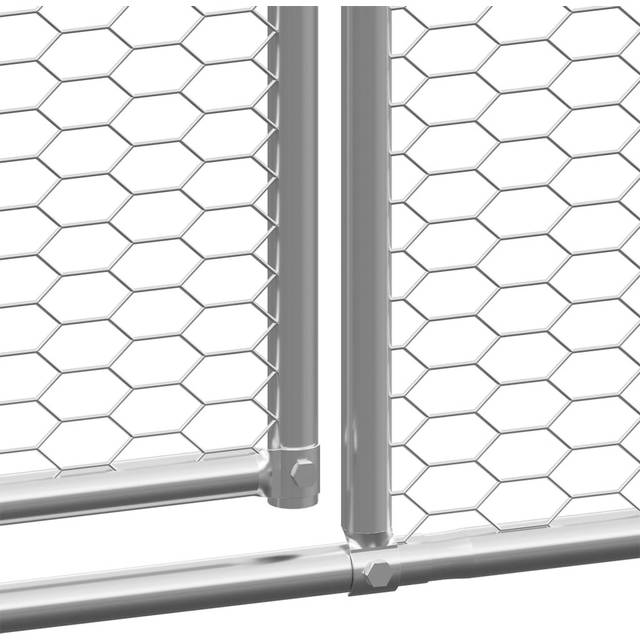 Forsan Walk in Chicken Run with Wire Mesh - Gray (200cm H x 300cm W x 400cm D)