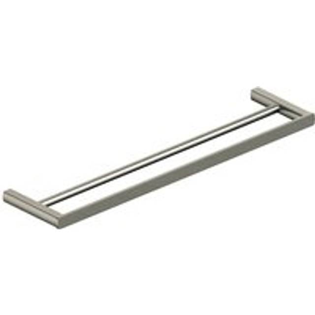 Rak Petit Square Double Towel Bar 450mm Long Brushed Nickel Finish: Brushed Nickel, Please Select Size: 450mm