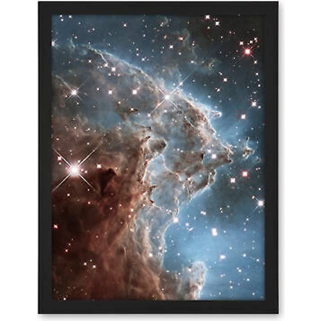 Wall Art Print Hubble Space Astronomy NGC 2174 Infrared Light Portrait Starbirth Region Monkey Head Large Framed Wall Décor Art - Black - W18 inch x H - W18 inch x H24 inch