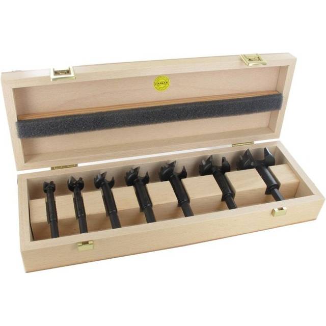 FAMAG 7PCS Bormax 2.0 Forstner Bit Set 15, 20, 25, 30, 35, 40, 50mm in Wooden Bo