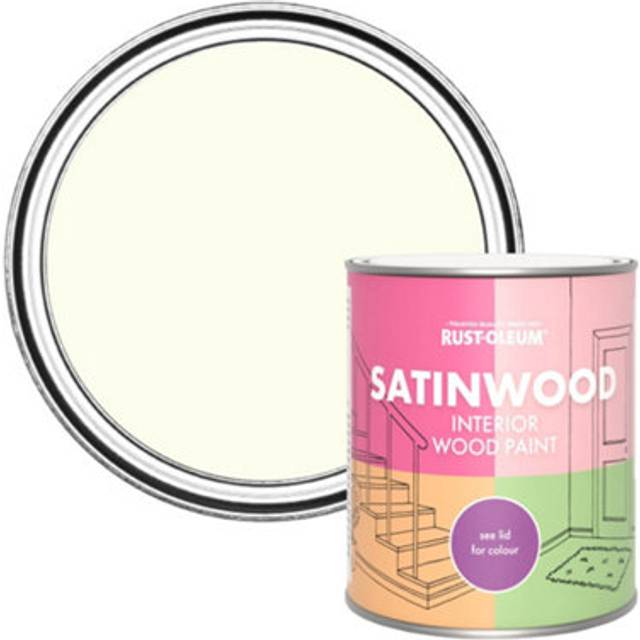 Rust-Oleum Interior Wood Paint, Satinwood - Antique White - 750ml