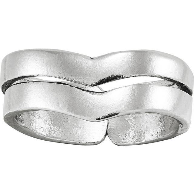 Silpada 'Double Hearts' Toe Ring in Sterling Silver - White