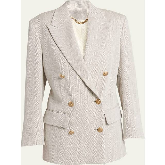 Journey Herringbone Boyfriend Jacket - DARK OLIVE/VINTA - 44 IT (8 US)