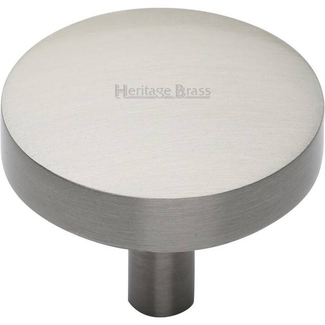 Heritage Cabinet Knob Tayo Design - Satin Nickel (3.2cm H x 3.8cm W x 3.8cm D)