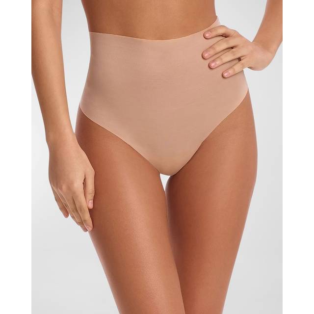 Featherlight Control High-Rise Smoothing Thong - Beige - Large