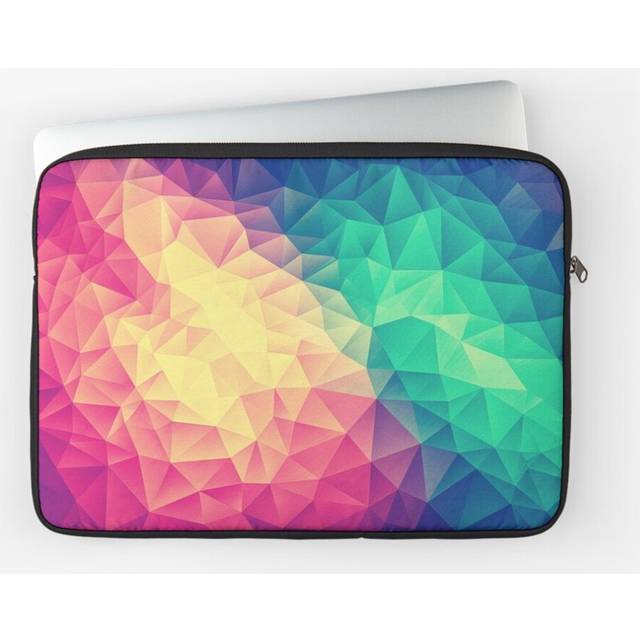 Laptop Sleeve Abstract Polygon Multi Color Cubism Low Poly Triangle Pride / LGBT Design 10 12 13 15 17 Inch Case Notebook Tablet Carrying Bag Cover