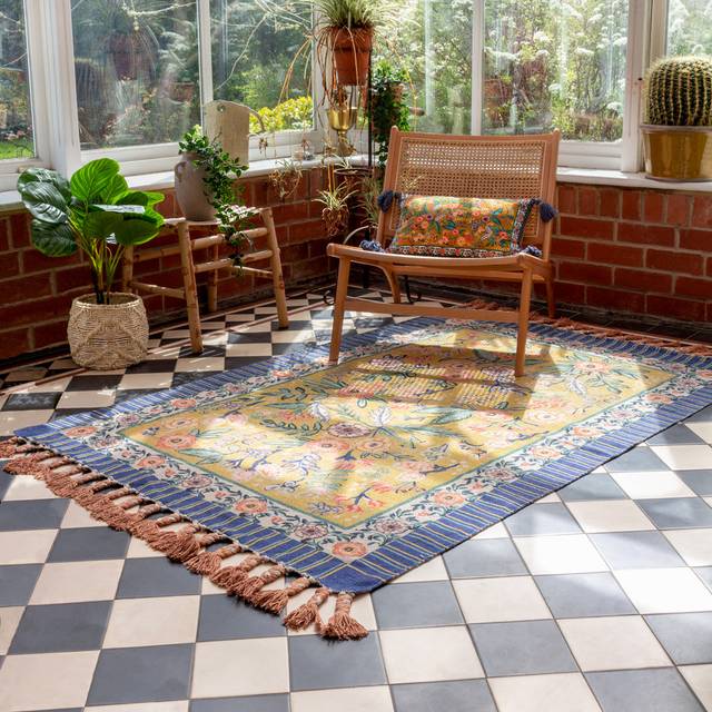 Wylder Rosa Floral Rug, Blue