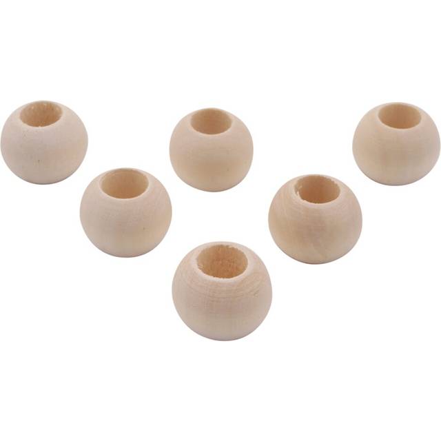 200Pcs Natural Wooden Beads, 20mm Wood Spacer Beads Round Wood Loose Beads For Jewellery Making
