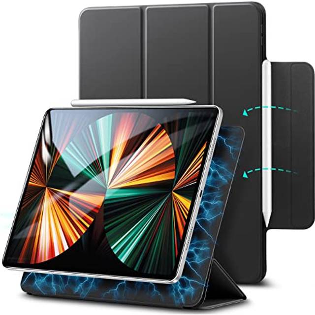 ESR för iPad Pro 12.9-fodral, magnetiskt fodral för iPad Pro 12,9 tum (2022/2021/2020, 6:e/5:e/4:e generationen), bekväm magnetisk fastsättning, tvåvägsstativ, full penna 2-stöd, rebound hybridfodral,