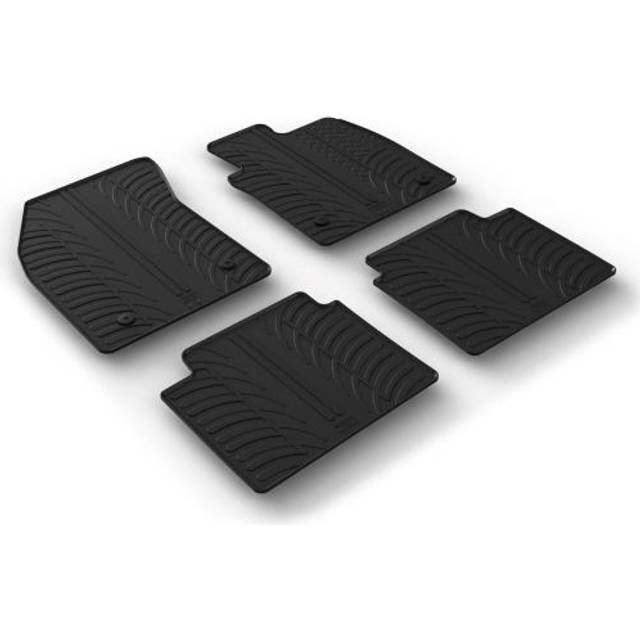 Car Mats for Ford Focus Mk.4 (Manual) (Excl. Hybrid) 2018 - 2025 | Gledring Custom-Fit Black Rubber Floor Mat Set