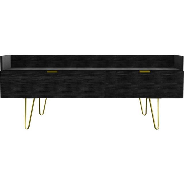 Fully Assembled Myakka TV Stand for TVs up to 55" - Black (55&#34;)