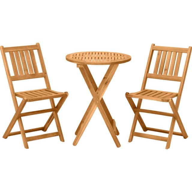 Weslyn Round 3 - Piece 2 - Person 55Cm L Bistro Set - Brown (2)