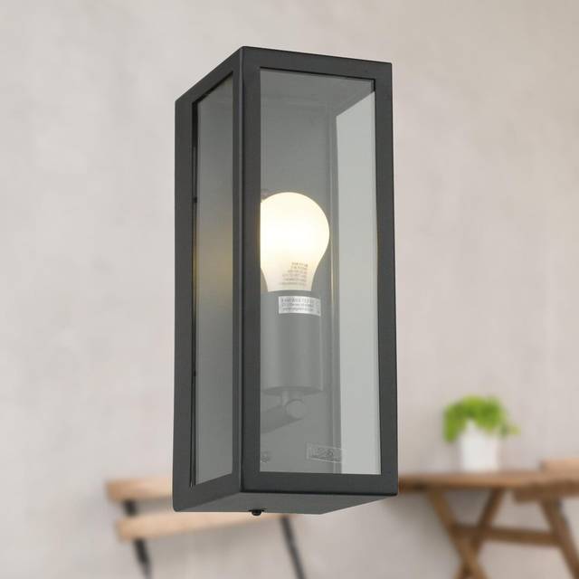 Roro Black Outdoor Flush Mount (32cm H X 12cm W X 14cm D)