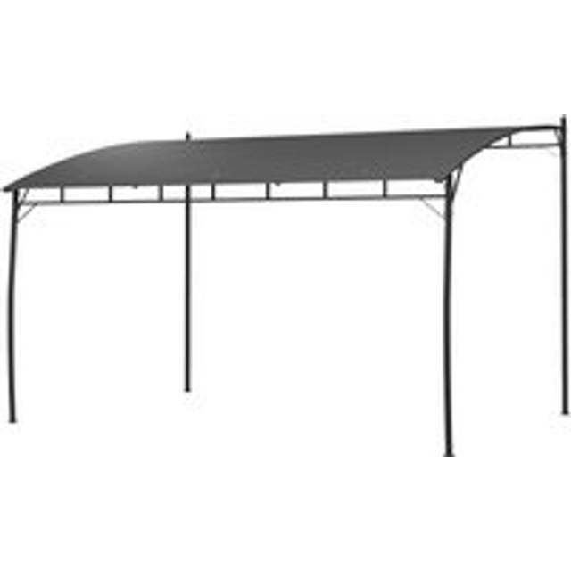 Outsunny 3 X 4m Outdoor Pergola Gazebo, Garden Sun Shade Shelter With Metal Frame, For Patio, Deck