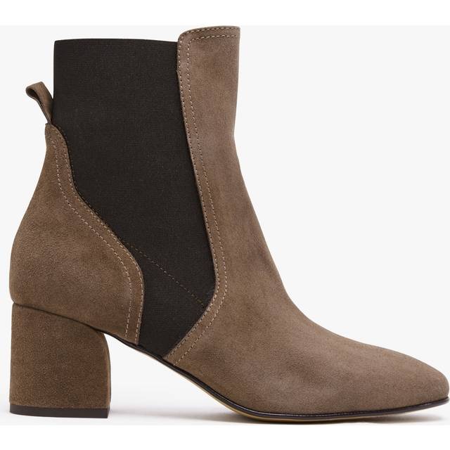 DANIEL Lancey Taupe Suede Block Heel Ankle Boots Size: 36, Colour: Tau