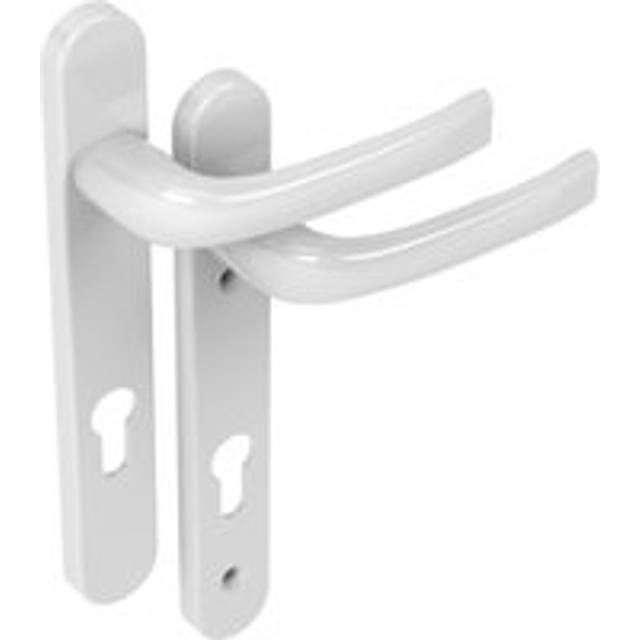 Mila Prolinea White Door Handle L/L 220mm B/Plate