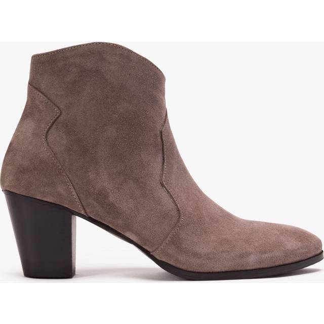 DANIEL Barara Taupe Suede Western Ankle Boots Size: 39, Colour: Taupe