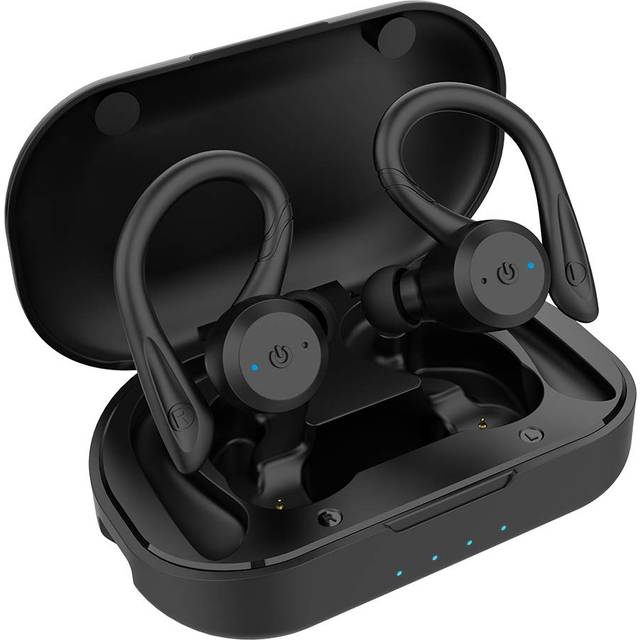APEKX Bluetooth Headphones True Wireless Earbuds with Charging Case IPX7 Waterproof Premium HI-FI Stereo Sound Earphones Built-in Mic In-Ear Headset