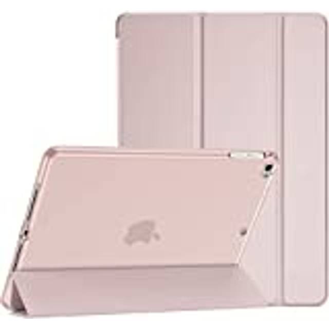 ProCase Fodral Skydd till iPad 9,7 tum 2018 iPad 6:e Gen / 2017 iPad 5:e Gen, iPad Air 1/2, Mjuk TPU Baksida Skyddsfodral Smart Folio Case–Rosa