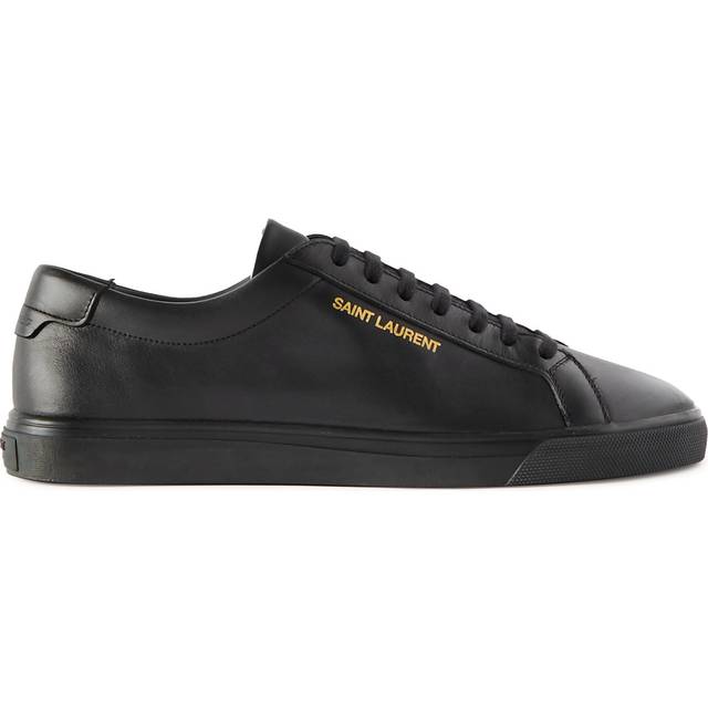 Men's Black Andy Leather Trainers (9)