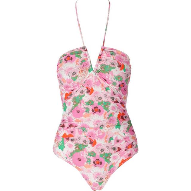 GANNI PINK FLORAL SWIMSUIT