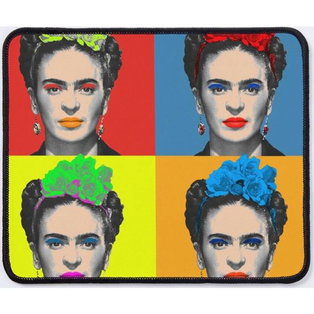 "Mouse Pad Frida Khalo ""pop"" portrait like in Andy Warhol paint! 2- colorful - digital paint 11.8 x 9.8 inch Computer Mat Gaming Office Mousepad"