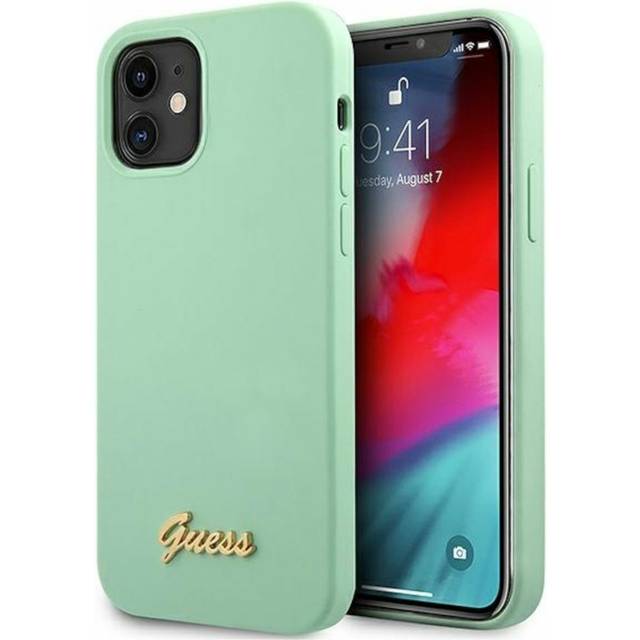Guess Skal iPhone 12 Mini Metal Logo Script - GrÃ¶n