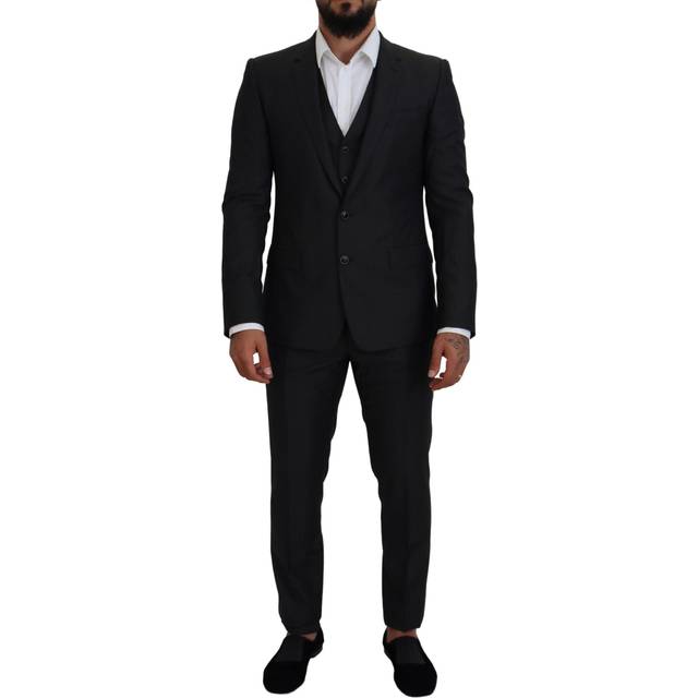 Dolce & Gabbana, Kostym, Herr, L, Grå Martini 3-delad Slim Fit Kostym - gray (L)