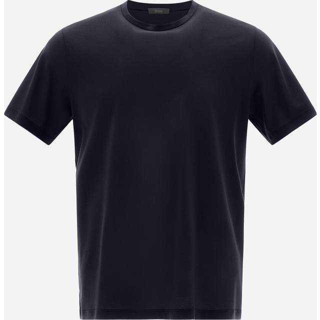 Herno, T-Shirts, male, Blue, 2XL, Blue Cotton Crew-neck T-shirt for Men
