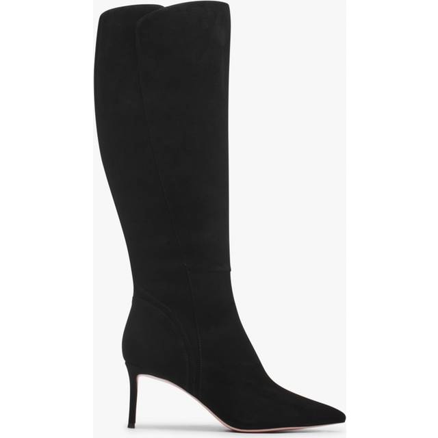 DANIEL Sylvia Black Suede Heeled Knee Boots Size: 37, Colour: Black Su
