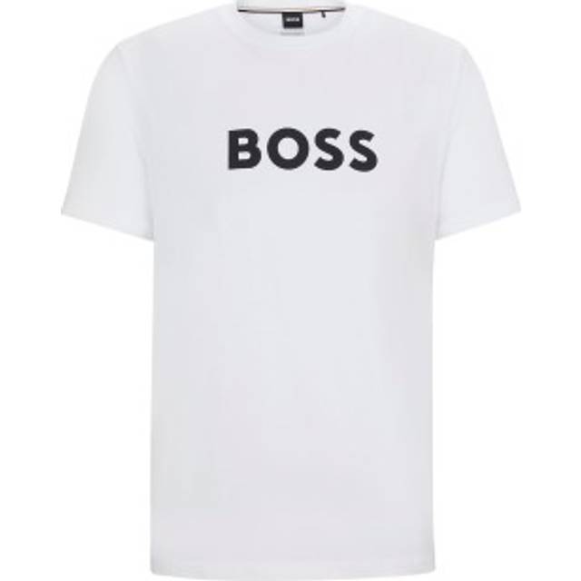 Boss – Vit t-shirt för stranden-Vit/a