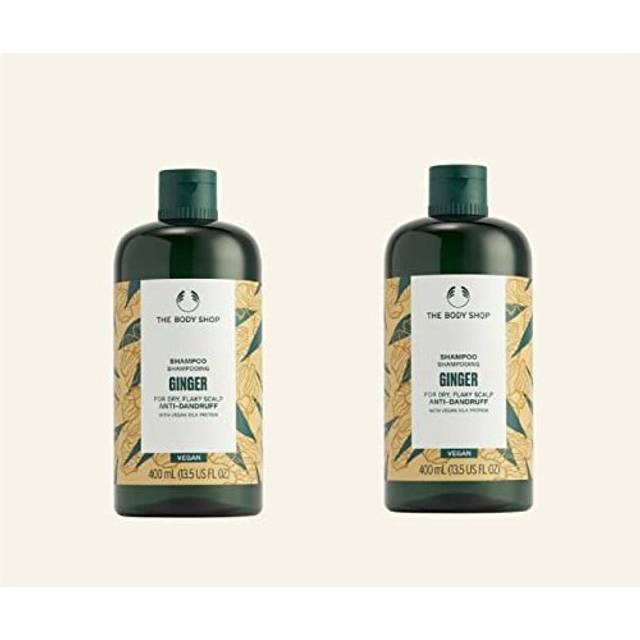 2 X Ginger Shampoo 400ml each Vegan new formula itchy scalp anti dandruff