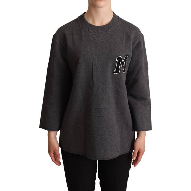 Dolce & Gabbana Gray Embroidered Women Pullover Sweater - IT38 | S