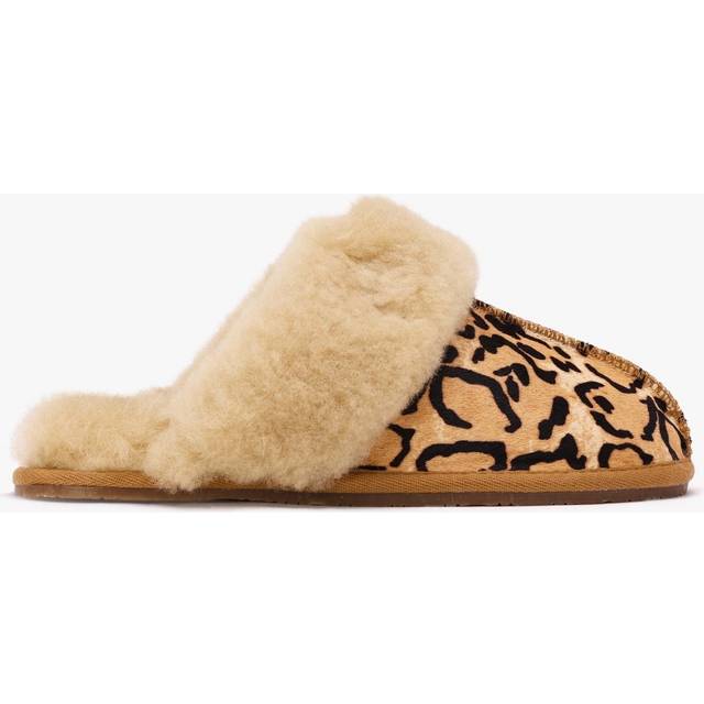 DANIEL Soleo Leopard Calf Hair Sheepskin Twinface Slippers Size: 36, Colour: Leo